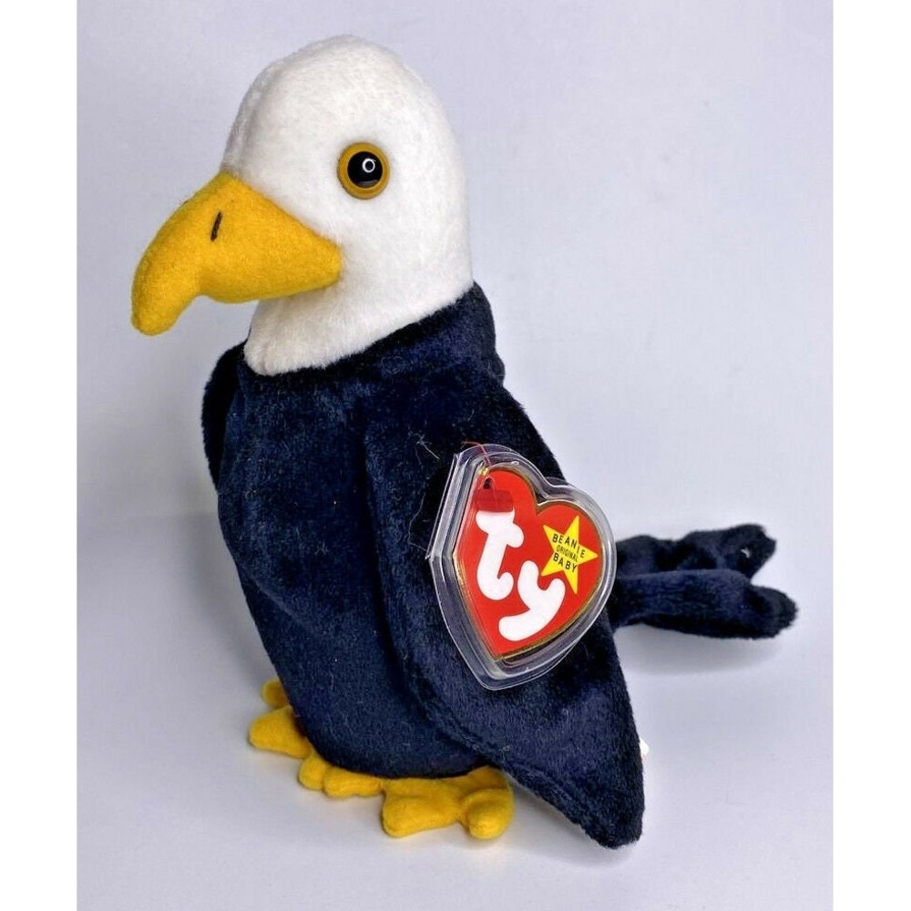 1996 Ty Beanie Baby "Baldy" Retired Bald Eagle BB14 E1